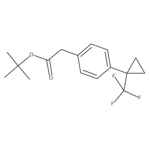 tert-Butyl 2-(4-(1-(trifluoromethyl)cyclopropyl)phenyl)acetate Structure