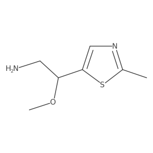 2-Methoxy-2-(2-methyl-1,3-thiazol-5-yl)ethan-1-amine结构式