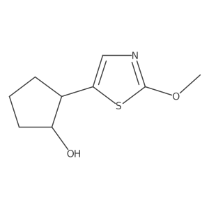 2-(2-Methoxy-1,3-thiazol-5-yl)cyclopentan-1-ol结构式