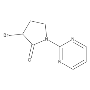 3-Bromo-1-pyrimidin-2-ylpyrrolidin-2-one Structure