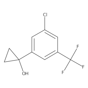 1-[3-Chloro-5-(trifluoromethyl)phenyl]cyclopropan-1-ol结构式