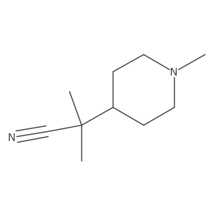 2-Methyl-2-(1-methylpiperidin-4-yl)propanenitrile Structure