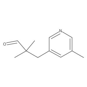 2,2-Dimethyl-3-(5-methylpyridin-3-yl)propanal结构式