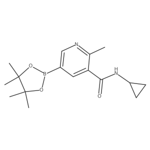 N-Cyclopropyl-2-methyl-5-(4,4,5,5-tetramethyl-1,3,2-dioxaborolan-2-yl)nicotinamide Structure