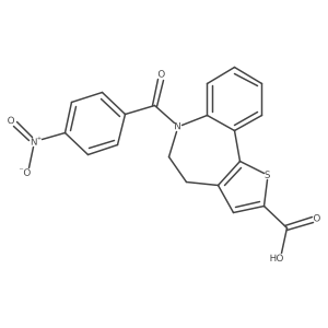 4,5-dihydro-6-(4-nitro-benzoyl)-6H-thieno[3,2-d][1]benzazepine-2-carboxylic acid结构式