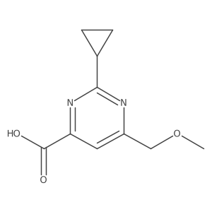 2-Cyclopropyl-6-(methoxymethyl)pyrimidine-4-carboxylic acid结构式