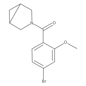 3-Azabicyclo[3.1.0]hexan-3-yl(4-bromo-2-methoxyphenyl)methanone结构式