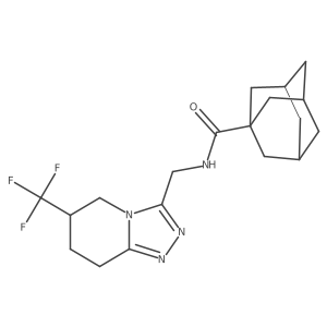 N-{[6-(trifluoromethyl)-5H,6H,7H,8H-[1,2,4]triazolo[4,3-a]pyridin-3-yl]methyl}adamantane-1-carboxamide结构式