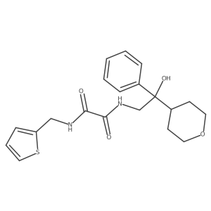 N1-(2-hydroxy-2-phenyl-2-(tetrahydro-2H-pyran-4-yl)ethyl)-N2-(thiophen-2-ylmethyl)oxalamide Structure