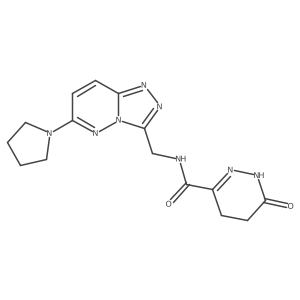 6-oxo-N-((6-(pyrrolidin-1-yl)-[1,2,4]triazolo[4,3-b]pyridazin-3-yl)methyl)-1,4,5,6-tetrahydropyridazine-3-carboxamide结构式