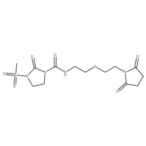 N-(2-(2-(2,5-dioxopyrrolidin-1-yl)ethoxy)ethyl)-3-(methylsulfonyl)-2-oxoimidazolidine-1-carboxamide Structure
