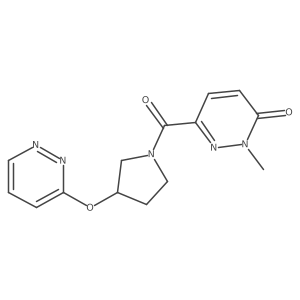 2-methyl-6-(3-(pyridazin-3-yloxy)pyrrolidine-1-carbonyl)pyridazin-3(2H)-one Structure