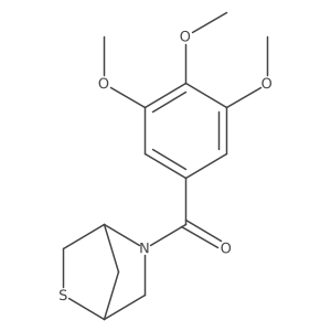 2-Thia-5-azabicyclo[2.2.1]heptan-5-yl(3,4,5-trimethoxyphenyl)methanone结构式