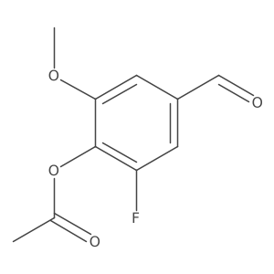 4-(Acetyloxy)-3-fluoro-5-methoxybenzaldehyde Structure