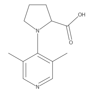 1-(3,5-Dimethylpyridin-4-yl)pyrrolidine-2-carboxylic acid结构式