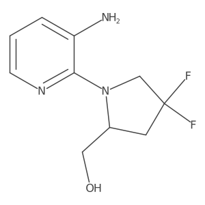 (1-(3-Aminopyridin-2-yl)-4,4-difluoropyrrolidin-2-yl)methanol Structure