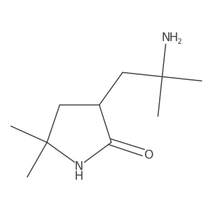 3-(2-Amino-2-methylpropyl)-5,5-dimethylpyrrolidin-2-one结构式