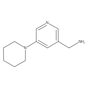 1-[5-(Piperidin-1-yl)pyridin-3-yl]methanamine结构式