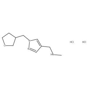 methyl({1-[(oxolan-3-yl)methyl]-1H-pyrazol-4-yl}methyl)amine dihydrochloride Structure