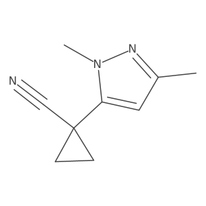 1-(1,3-dimethyl-1H-pyrazol-5-yl)cyclopropane-1-carbonitrile Structure