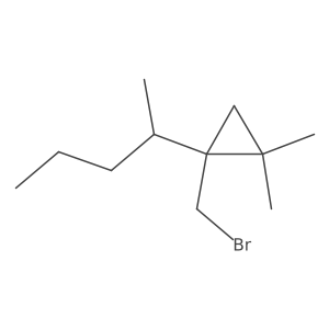 1-(Bromomethyl)-2,2-dimethyl-1-(pentan-2-yl)cyclopropane结构式