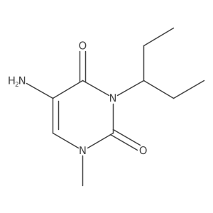 5-Amino-1-methyl-3-(pentan-3-yl)-1,2,3,4-tetrahydropyrimidine-2,4-dione结构式