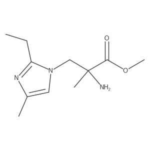 methyl 2-amino-3-(2-ethyl-4-methyl-1H-imidazol-1-yl)-2-methylpropanoate结构式