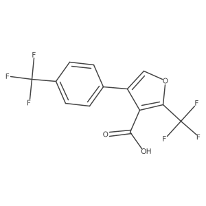 2-(Trifluoromethyl)-4-[4-(trifluoromethyl)phenyl]furan-3-carboxylic acid结构式