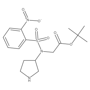 tert-butyl 2-[N-(pyrrolidin-3-yl)-2-nitrobenzenesulfonamido]acetate结构式