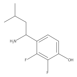 4-(1-Amino-3-methylbutyl)-2,3-difluorophenol Structure