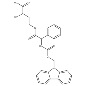 4-[(2R)-2-({[(9H-fluoren-9-yl)methoxy]carbonyl}amino)-2-phenylacetamido]-2-hydroxybutanoic acid Structure