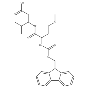 3-[2-({[(9H-fluoren-9-yl)methoxy]carbonyl}amino)-4-(methylsulfanyl)butanamido]-4-methylpentanoic acid Structure