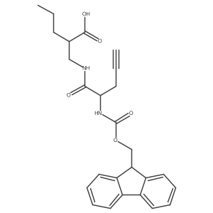 2-{[2-({[(9H-fluoren-9-yl)methoxy]carbonyl}amino)pent-4-ynamido]methyl}pentanoic acid Structure