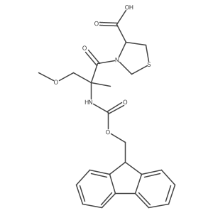 3-[2-({[(9H-fluoren-9-yl)methoxy]carbonyl}amino)-3-methoxy-2-methylpropanoyl]-1,3-thiazolidine-4-carboxylic acid Structure
