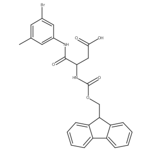 3-[(3-bromo-5-methylphenyl)carbamoyl]-3-({[(9H-fluoren-9-yl)methoxy]carbonyl}amino)propanoic acid结构式