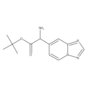 Tert-butyl 2-amino-2-{[1,2,4]triazolo[1,5-a]pyridin-7-yl}acetate结构式