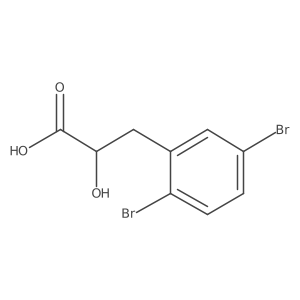 3-(2,5-Dibromophenyl)-2-hydroxypropanoic acid Structure