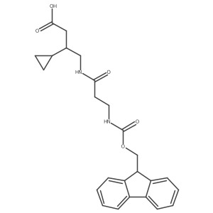 3-cyclopropyl-4-[3-({[(9H-fluoren-9-yl)methoxy]carbonyl}amino)propanamido]butanoic acid结构式