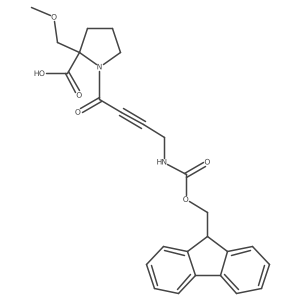 1-[4-({[(9H-fluoren-9-yl)methoxy]carbonyl}amino)but-2-ynoyl]-2-(methoxymethyl)pyrrolidine-2-carboxylic acid结构式