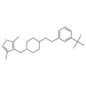 2-({1-[(3,5-Dimethyl-1,2-oxazol-4-yl)methyl]piperidin-4-yl}methoxy)-6-(trifluoromethyl)pyridine结构式