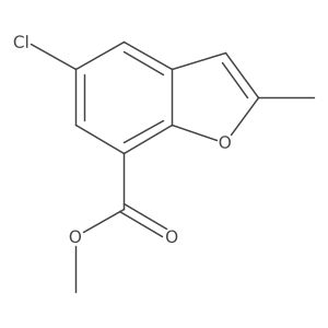 Methyl 5-chloro-2-methylbenzofuran-7-carboxylate结构式