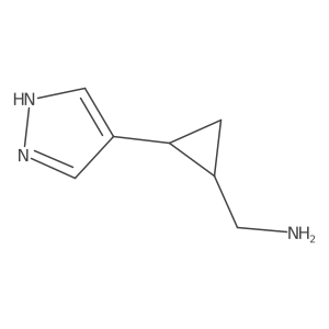rac-[(1R,2R)-2-(1H-pyrazol-4-yl)cyclopropyl]methanamine Structure