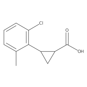 rac-(1R,2R)-2-(2-chloro-6-methylphenyl)cyclopropane-1-carboxylic acid Structure