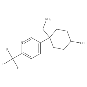 4-(Aminomethyl)-4-[6-(trifluoromethyl)pyridin-3-yl]cyclohexan-1-ol结构式