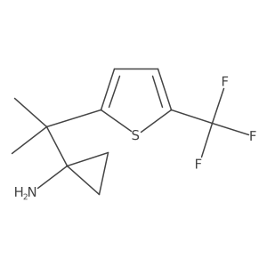 1-{2-[5-(Trifluoromethyl)thiophen-2-yl]propan-2-yl}cyclopropan-1-amine结构式
