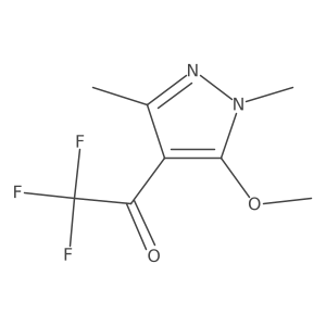 2,2,2-trifluoro-1-(5-methoxy-1,3-dimethyl-1H-pyrazol-4-yl)ethan-1-one结构式