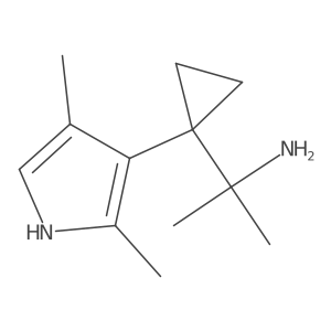 2-[1-(2,4-dimethyl-1H-pyrrol-3-yl)cyclopropyl]propan-2-amine结构式