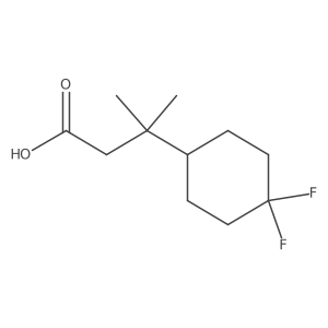 3-(4,4-Difluorocyclohexyl)-3-methylbutanoic acid Structure