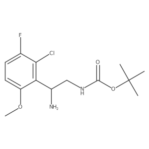 tert-butyl N-[2-amino-2-(2-chloro-3-fluoro-6-methoxyphenyl)ethyl]carbamate Structure