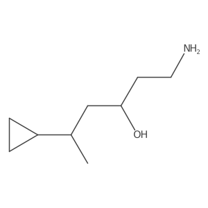 1-Amino-5-cyclopropylhexan-3-ol结构式